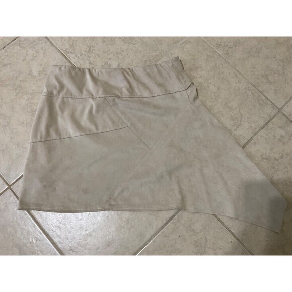 Liberty Garden for Free People  Micro fiber Vegan suede Mini Skirt Size M tan - Picture 11 of 12